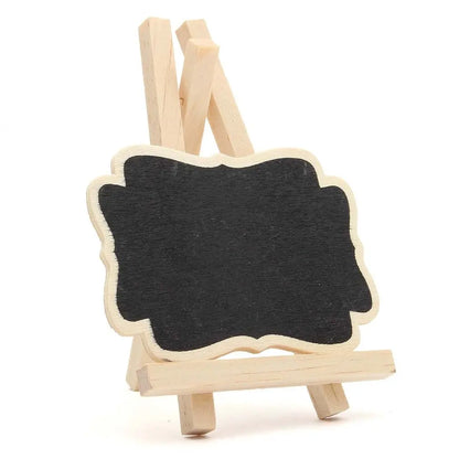 Wooden Blackboard Mini Chalkboard Set - 10 PCS Portable Rustic Message Boards - ZOOMNSTORE