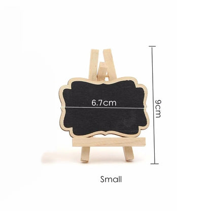 Wooden Blackboard Mini Chalkboard Set - 10 PCS Portable Rustic Message Boards - ZOOMNSTORE