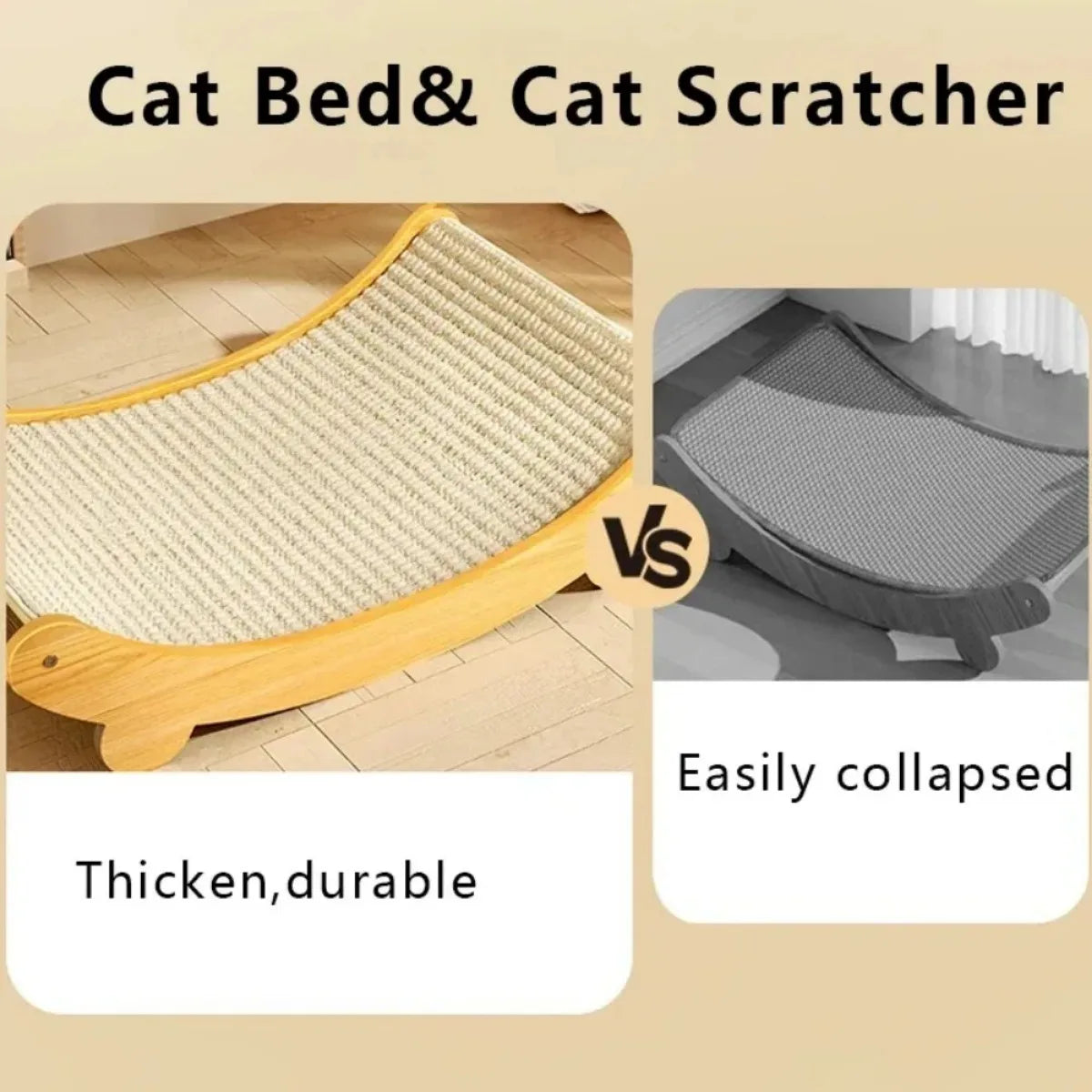 Wooden Cat Scratching Pads – Detachable Cat Scratch Board & Multiuse Cats Sleeping Bed - ZOOMNSTORE