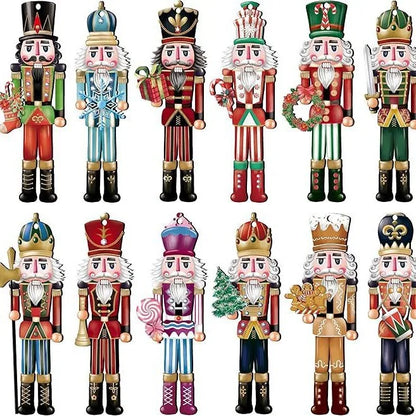 Wooden Christmas Gnome Decorations - 1224pcs Hanging Tree Plaque Set - ZOOMNSTORE