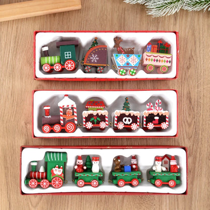 Christmas Wooden Train Ornament - Merry Christmas Home Decoration 2024 - ZOOMNSTORE