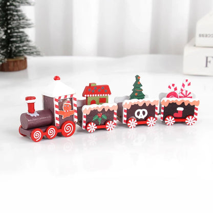 Christmas Wooden Train Ornament - Merry Christmas Home Decoration 2024 - ZOOMNSTORE