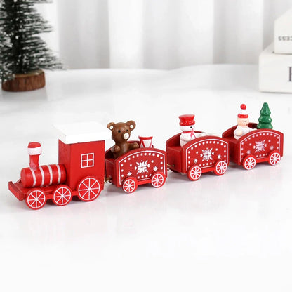 Christmas Wooden Train Ornament - Merry Christmas Home Decoration 2024 - ZOOMNSTORE