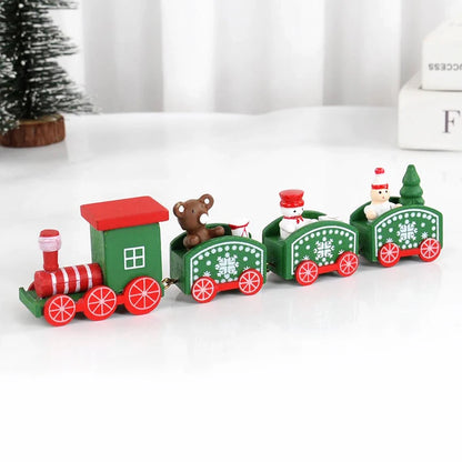 Christmas Wooden Train Ornament - Merry Christmas Home Decoration 2024 - ZOOMNSTORE