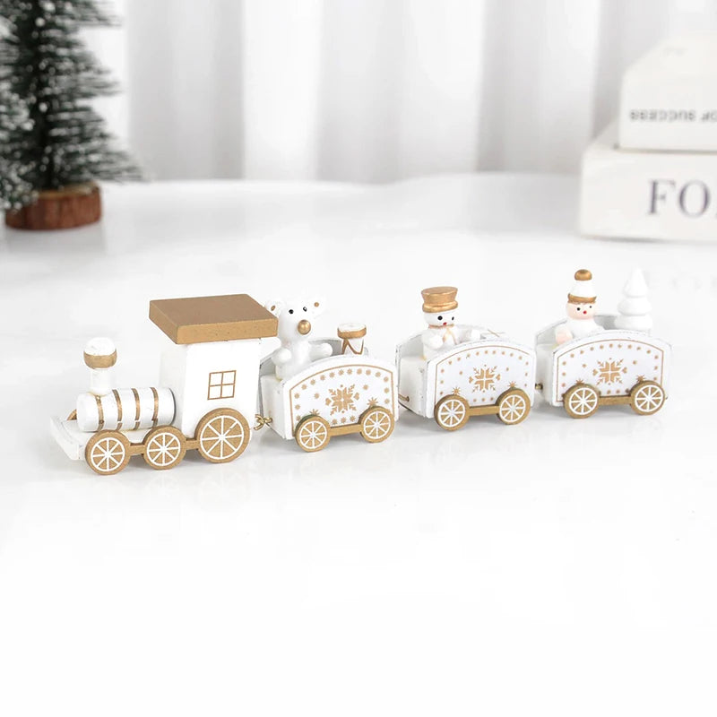 Christmas Wooden Train Ornament - Merry Christmas Home Decoration 2024 - ZOOMNSTORE