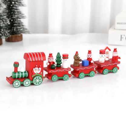 Christmas Wooden Train Ornament - Merry Christmas Home Decoration 2024 - ZOOMNSTORE