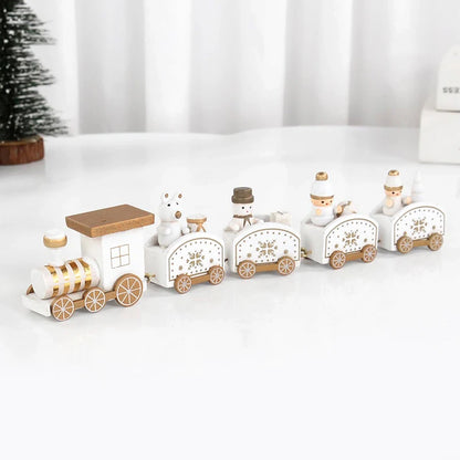 Christmas Wooden Train Ornament - Merry Christmas Home Decoration 2024 - ZOOMNSTORE