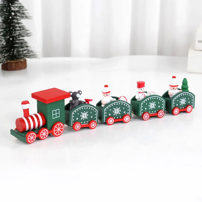 Christmas Wooden Train Ornament - Merry Christmas Home Decoration 2024 - ZOOMNSTORE