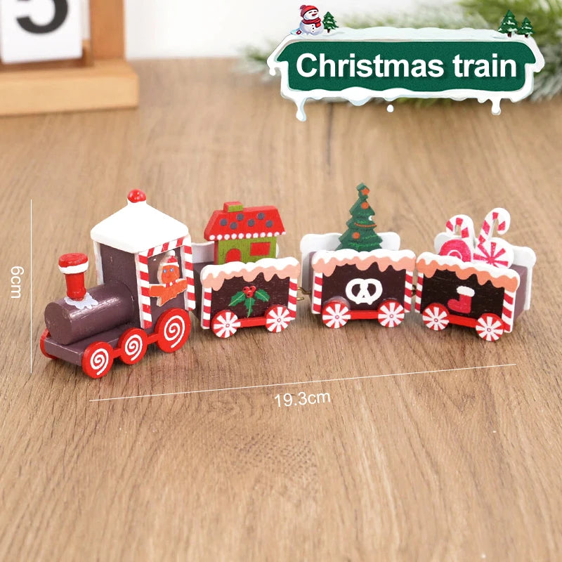 Christmas Wooden Train Ornament - Merry Christmas Home Decoration 2024 - ZOOMNSTORE