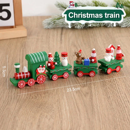 Christmas Wooden Train Ornament - Merry Christmas Home Decoration 2024 - ZOOMNSTORE