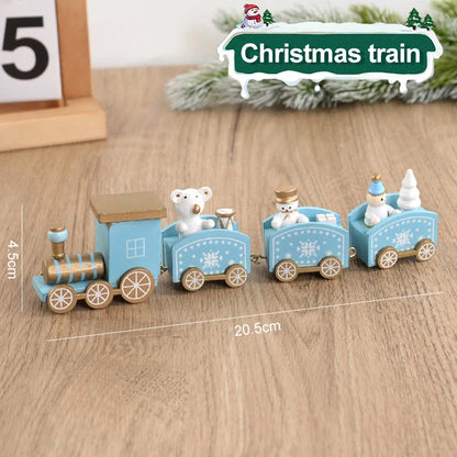 Christmas Wooden Train Ornament - Merry Christmas Home Decoration 2024 - ZOOMNSTORE