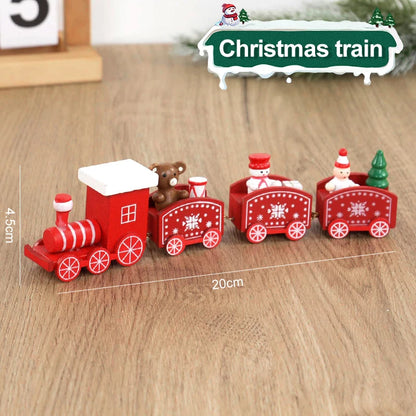 Christmas Wooden Train Ornament - Merry Christmas Home Decoration 2024 - ZOOMNSTORE