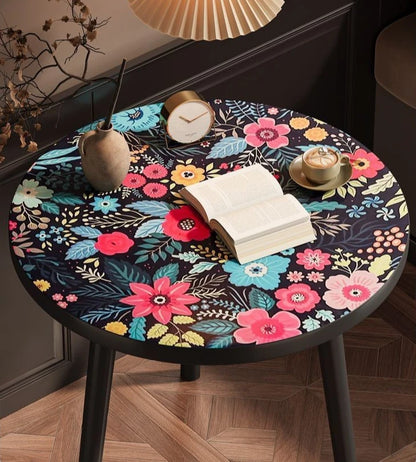 Mandala Coffee Table - Wooden Round Side Table for Living Room  Bedroom - ZOOMNSTORE