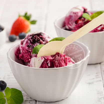 Disposable Wooden Cutlery Set - Rustic Party Tableware for Weddings  Birthdays - ZOOMNSTORE