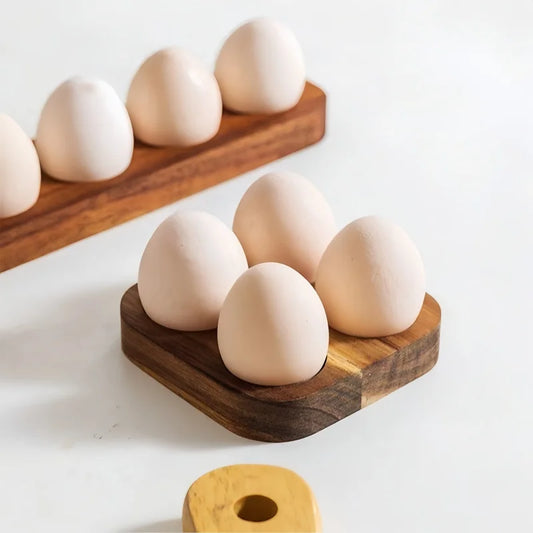 Paulownia Wooden Egg Rack - Kitchen  Restaurant Egg Storage - ZOOMNSTORE