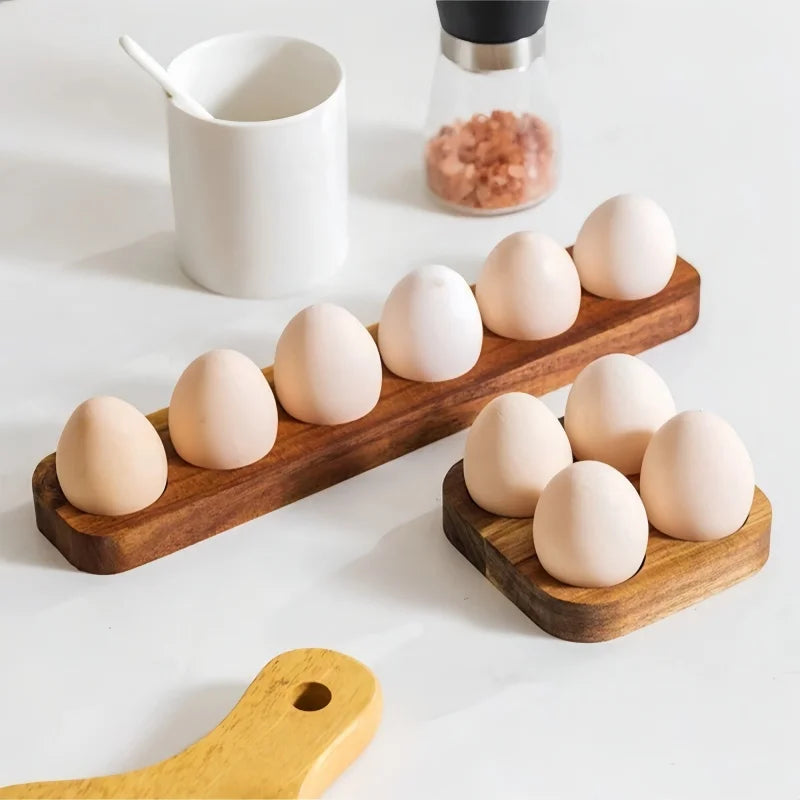 Paulownia Wooden Egg Rack - Kitchen  Restaurant Egg Storage - ZOOMNSTORE