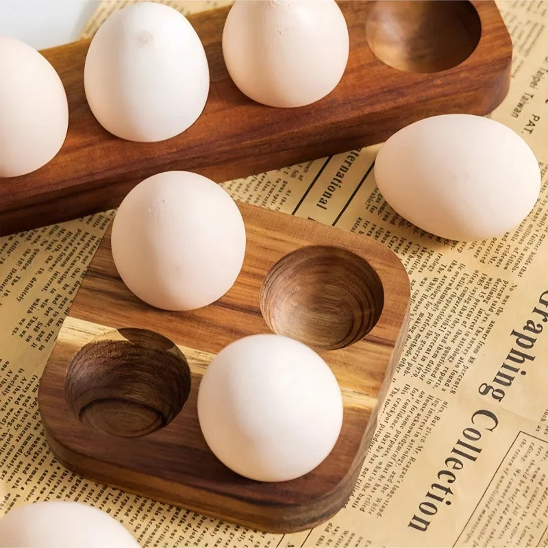 Paulownia Wooden Egg Rack - Kitchen  Restaurant Egg Storage - ZOOMNSTORE