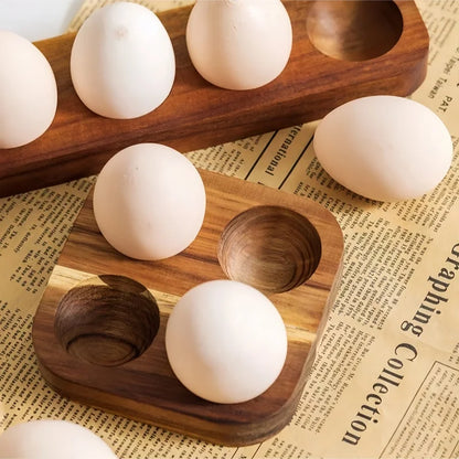 Paulownia Wooden Egg Rack - Kitchen  Restaurant Egg Storage - ZOOMNSTORE