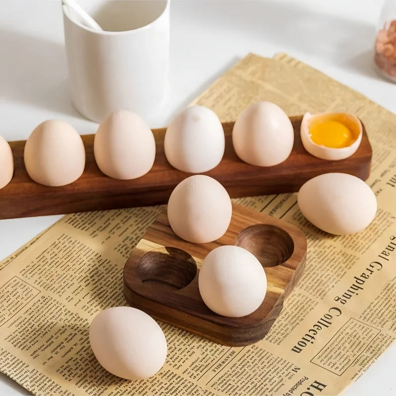 Paulownia Wooden Egg Rack - Kitchen  Restaurant Egg Storage - ZOOMNSTORE