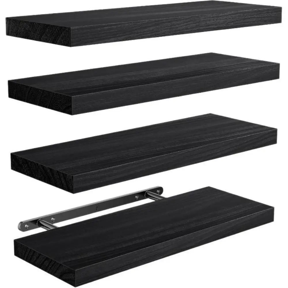 Wooden Wall Mounted Floating Shelf - Multi-Functional Bathroom Storage Shelf - ZOOMNSTORE