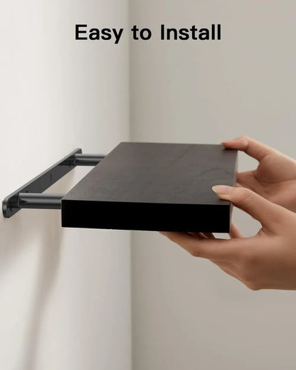 Wooden Wall Mounted Floating Shelf - Multi-Functional Bathroom Storage Shelf - ZOOMNSTORE