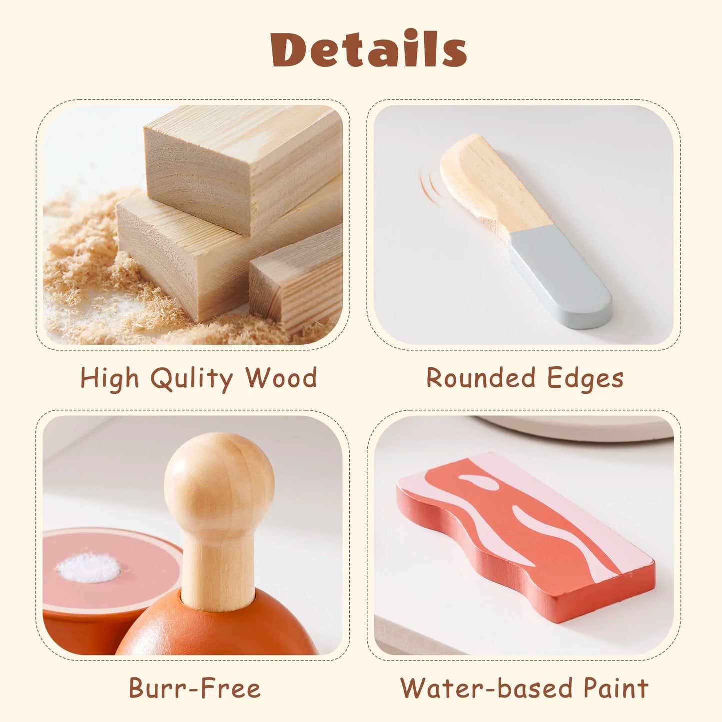 Robotime Robud Kitchen Pretend Toy Wooden Classic Game Educational Toy For Children Kids Gift Cutting Fruit Vegetable Food Set - ZOOMNSTORE