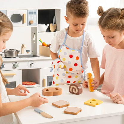 Robotime Robud Kitchen Pretend Toy Wooden Classic Game Educational Toy For Children Kids Gift Cutting Fruit Vegetable Food Set - ZOOMNSTORE