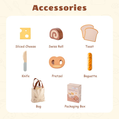 Robotime Robud Kitchen Pretend Toy Wooden Classic Game Educational Toy For Children Kids Gift Cutting Fruit Vegetable Food Set - ZOOMNSTORE