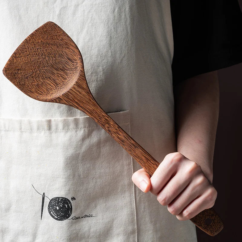 Wooden Kitchen Utensils | Eco Friendly Cooking Tool Sets With Wooden Handle Spatula - ZOOMNSTORE