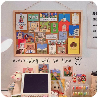 Wooden Message Board – Soft Wood Photo Memo Board 20x30 & 30x40 With Cork - ZOOMNSTORE