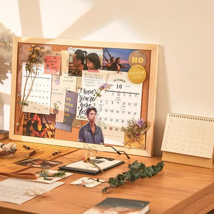 Wooden Message Board – Soft Wood Photo Memo Board 20x30 & 30x40 With Cork - ZOOMNSTORE