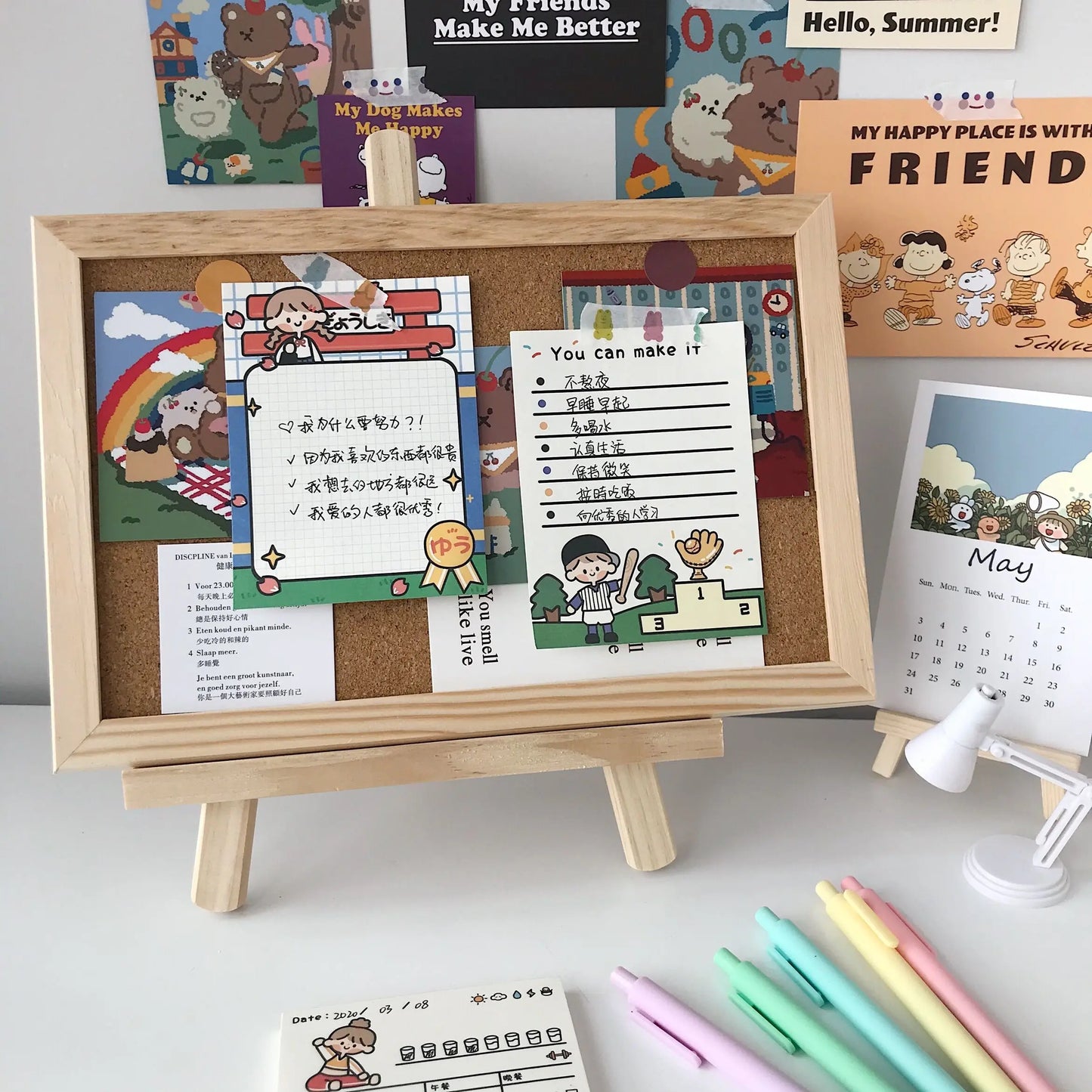 Wooden Message Board – Soft Wood Photo Memo Board 20x30 & 30x40 With Cork - ZOOMNSTORE