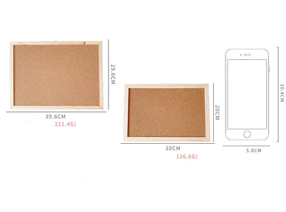 Wooden Message Board – Soft Wood Photo Memo Board 20x30 & 30x40 With Cork - ZOOMNSTORE