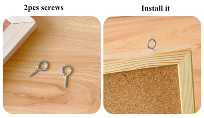 Wooden Message Board – Soft Wood Photo Memo Board 20x30 & 30x40 With Cork - ZOOMNSTORE