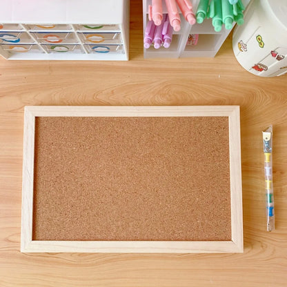 Wooden Message Board – Soft Wood Photo Memo Board 20x30 & 30x40 With Cork - ZOOMNSTORE