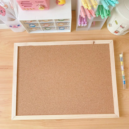 Wooden Message Board – Soft Wood Photo Memo Board 20x30 & 30x40 With Cork - ZOOMNSTORE