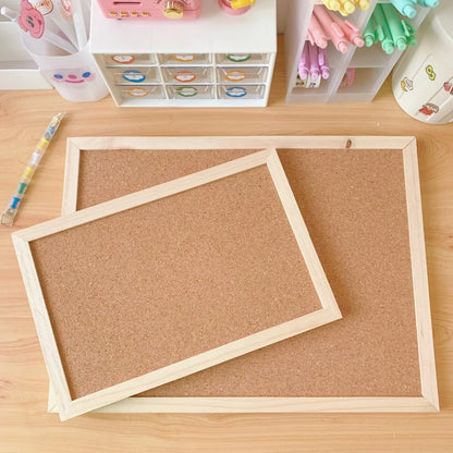 Wooden Message Board – Soft Wood Photo Memo Board 20x30 & 30x40 With Cork - ZOOMNSTORE