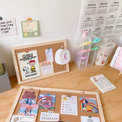 Wooden Message Board – Soft Wood Photo Memo Board 20x30 & 30x40 With Cork - ZOOMNSTORE