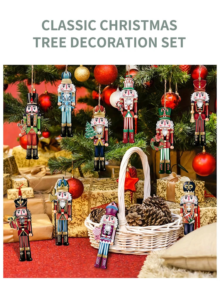 Wooden Nutcracker Set – Durable Christmas Decorations | Festive Holiday Party Decor - ZOOMNSTORE