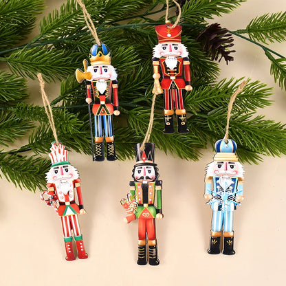 Wooden Nutcracker Soldier Ornaments - 12Pcs Xmas Tree Decorations Christmas  New Year Gift 2024 - ZOOMNSTORE