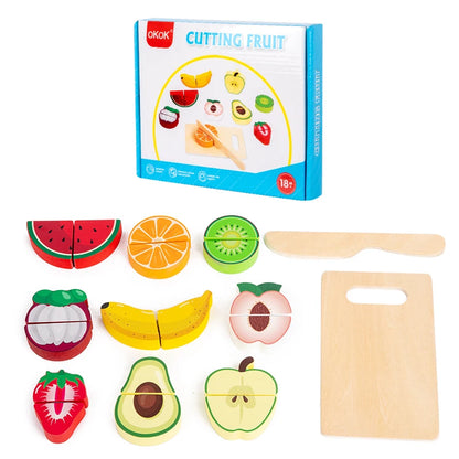 Wooden Pretend Play Simulation Food Fruits Vegetables Toys For Children Kids - ZOOMNSTORE