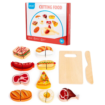 Wooden Pretend Play Simulation Food Fruits Vegetables Toys For Children Kids - ZOOMNSTORE