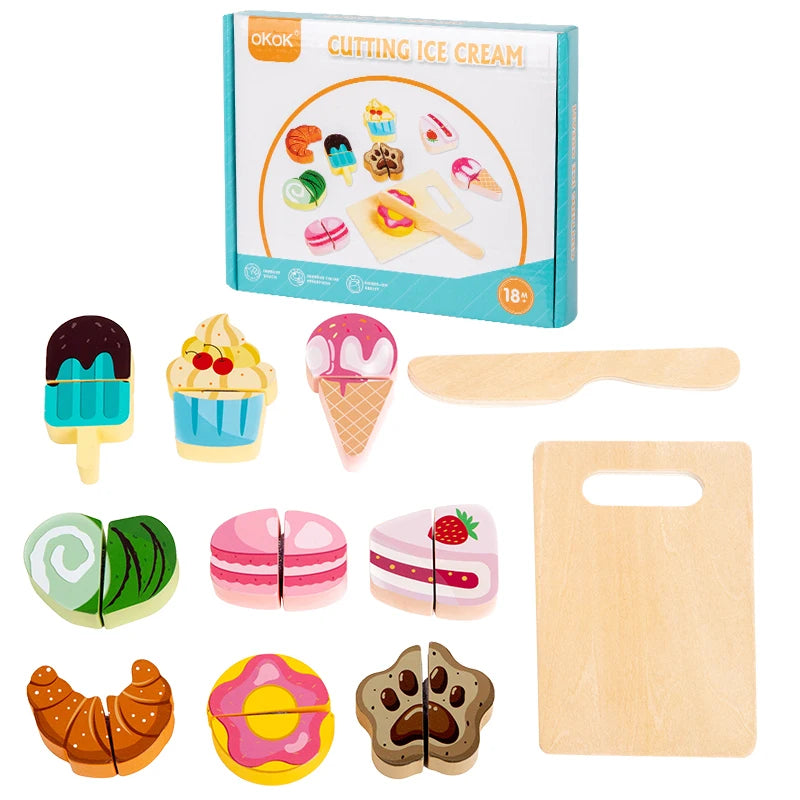 Wooden Pretend Play Simulation Food Fruits Vegetables Toys For Children Kids - ZOOMNSTORE