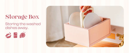 Robotime Robud Kids Corner Kitchen Playset Wooden Play Kitchen Set with Realistic Sound Pretend Play Gift for Boys Girls Pink - ZOOMNSTORE