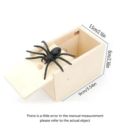 Halloween Prank Scare Box - Wooden Trick Spider Decoration - ZOOMNSTORE