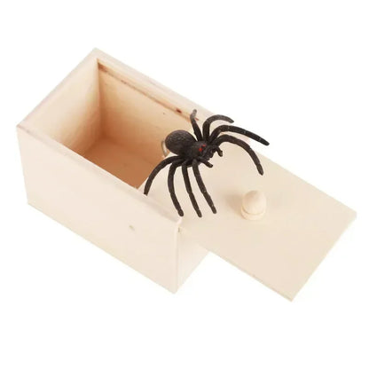 Halloween Prank Scare Box - Wooden Trick Spider Decoration - ZOOMNSTORE