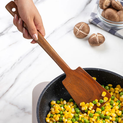 Wooden Spatula - Non-Stick Cooking Utensil Anti-Scalding Kitchen Tool - ZOOMNSTORE
