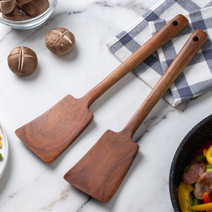 Wooden Spatula - Non-Stick Cooking Utensil Anti-Scalding Kitchen Tool - ZOOMNSTORE