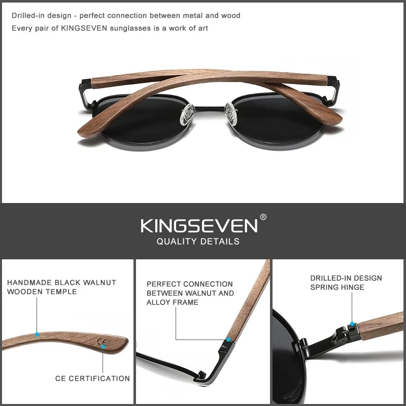 Wooden Sunglasses – Stylish Rectangle Frames with UV400 Protection for Travel - ZOOMNSTORE