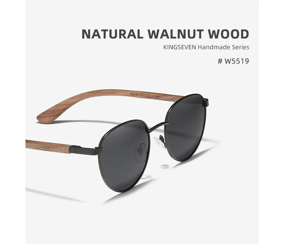 Wooden Sunglasses – Stylish Rectangle Frames with UV400 Protection for Travel - ZOOMNSTORE